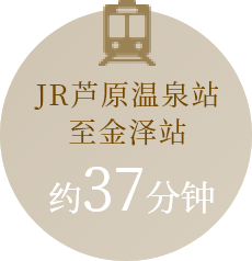 JR芦原温泉站至金泽站约37分钟
