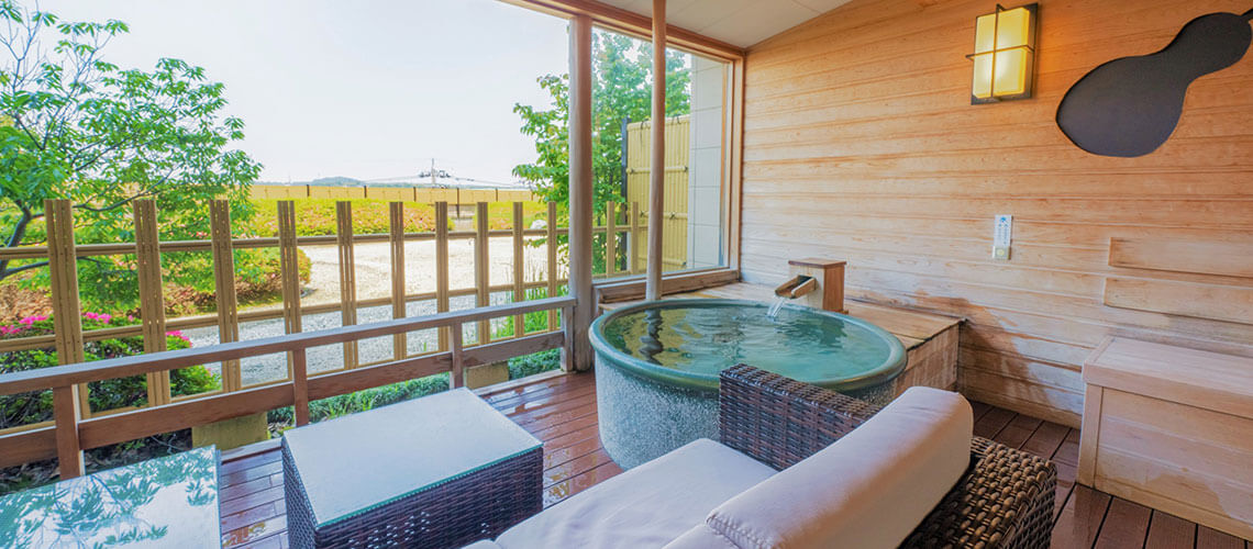Tokiwasure Hanareza: Guest rooms with a private open-air bath with hot spring water