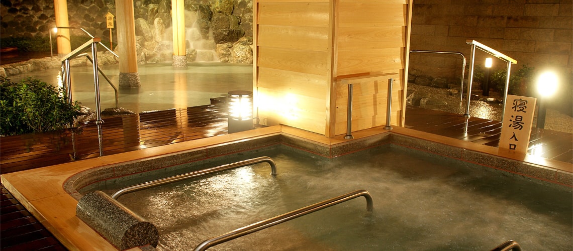 Men’s baths The five relaxing baths of Manman no Yu
